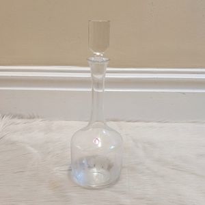 Vintage floral decanter with stopper.